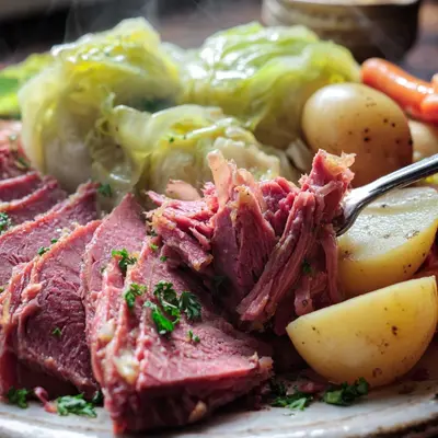 Tender Crockpot Corned Beef & Cabbage for St. Pats