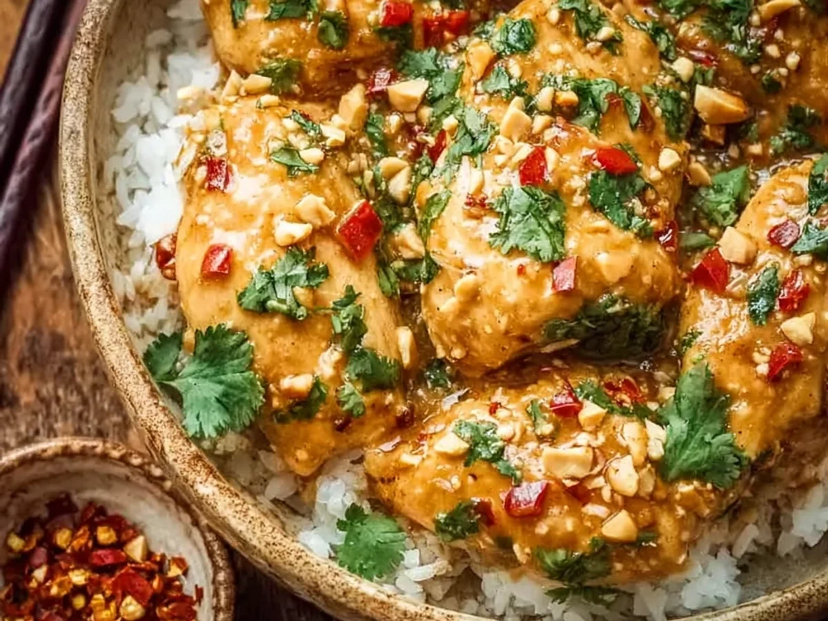 Tender Crockpot Thai Peanut Chicken: Weeknight Flavor - Featured Image