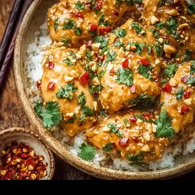 Tender Crockpot Thai Peanut Chicken: Weeknight Flavor