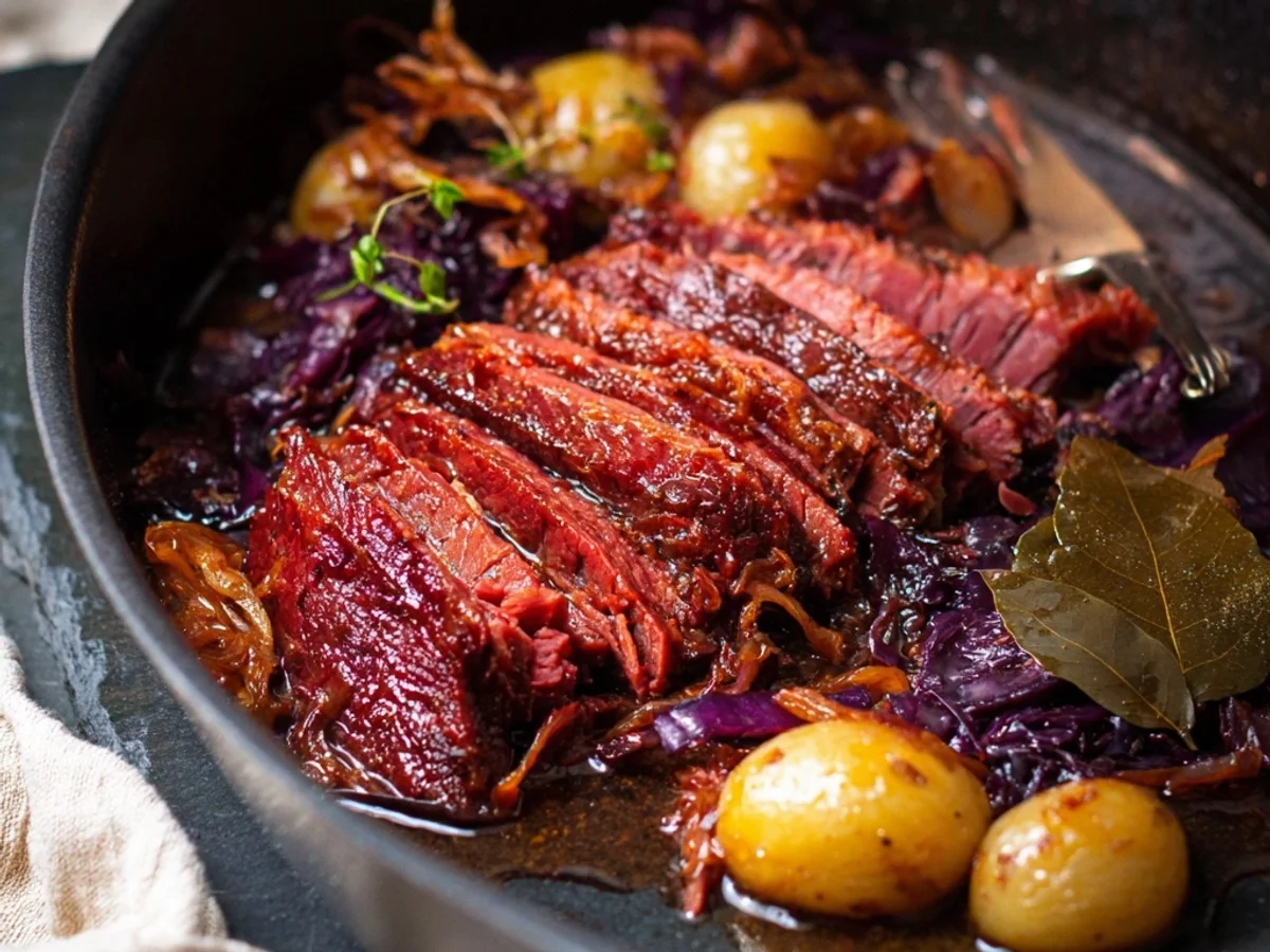 Tender Non-Alcoholic Stout Corned Beef Brisket - Featured Image