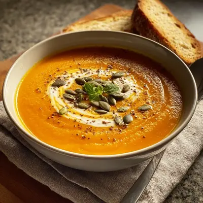 Velvety Butternut Squash Soup with Crispy Sage