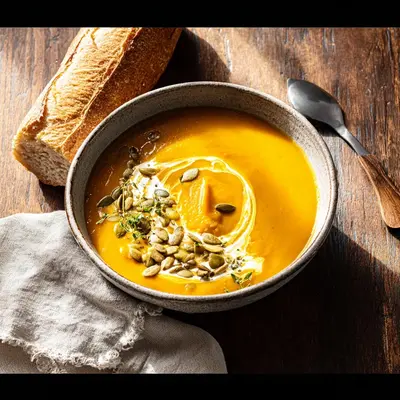 Velvety Roasted Kabocha Squash Soup: Harvest Warmth