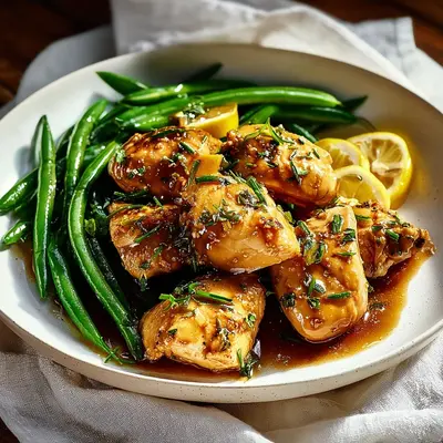 Zesty Lemon Garlic Chicken Skillet with Green Beans