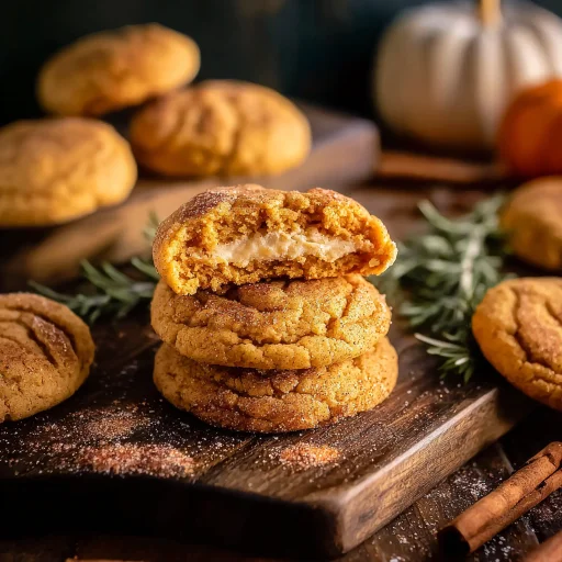 Pumpkin Cheesecake Cookies deliver soft, spiced pumpkin cookies with a tangy cream cheese swirl. A comforting, easy-to-make treat for any autumn day.
