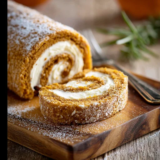 Whip up a simple pumpkin roll with spiced cream cheese filling. This recipe is a fall favorite, perfect for sharing. Get my easy pumpkin roll recipe!