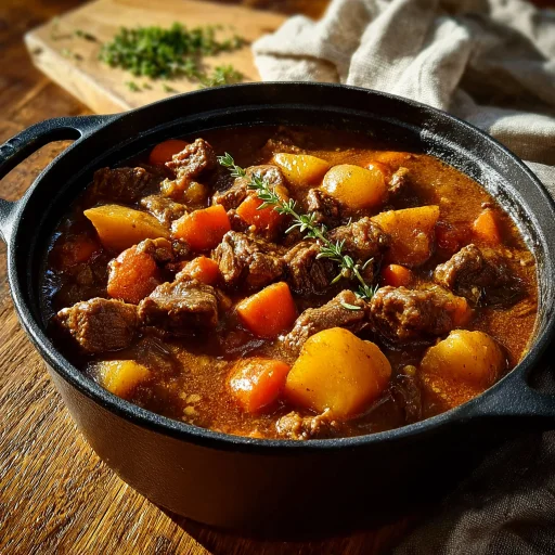 Autumn Harvest Beef Stew: Rustic, Tender, and Hearty