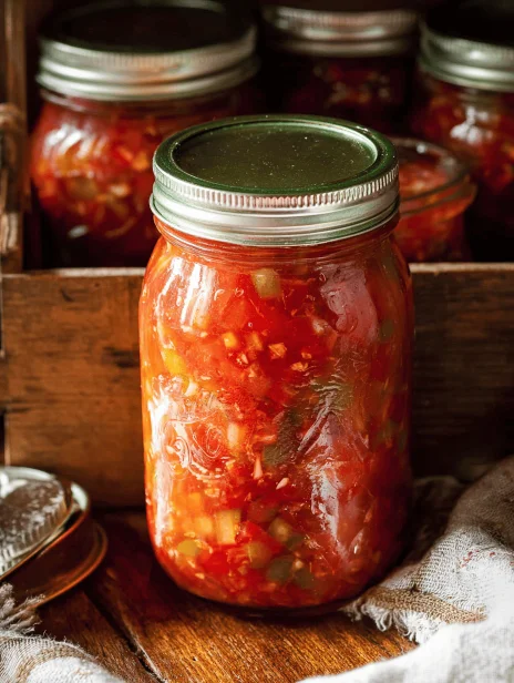 Rustic Homemade Canning Salsa: Garden Fresh Flavors