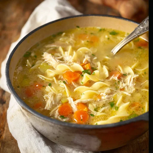 Homemade Chicken Noodle Soup: Rustic Comfort