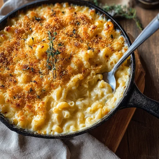Golden Baked Mac and Cheese, bubbling with cheesy goodness. This homestyle recipe delivers pure comfort, perfect for any family meal or cozy night.