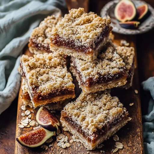 Craft delightful Homemade Fig Bars Oatmeal with a wholesome crust and sweet fig filling. Perfect for breakfast or a hearty snack!