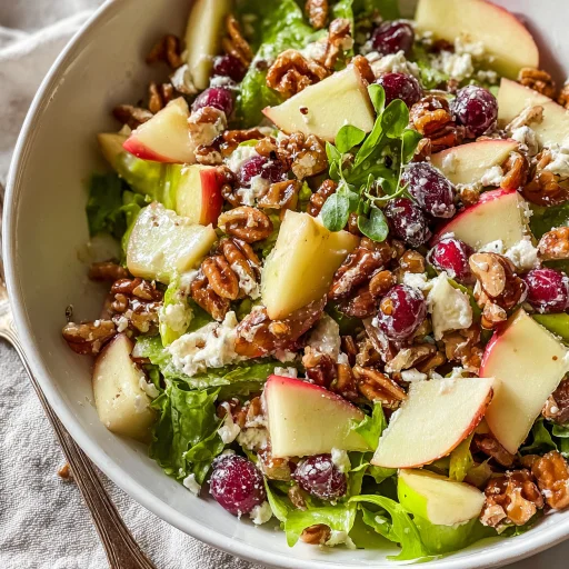 Discover my simple Crisp Apple Salad recipe! Fresh, tangy, and crunchy, it's a delightful side dish that always disappears first.