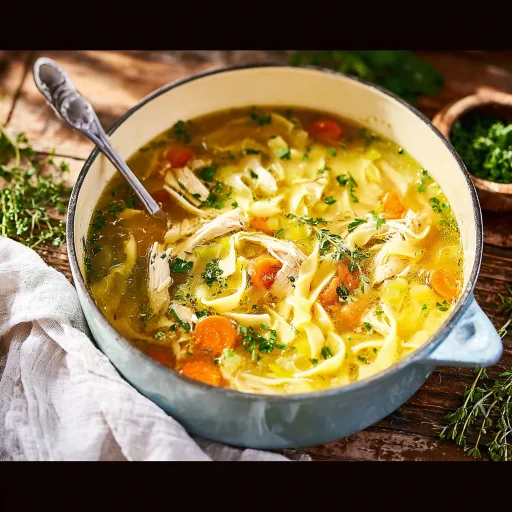 Healing Chicken Noodle Soup: My go-to recipe for comfort and warmth. Soothe your body and soul with this nourishing bowl.