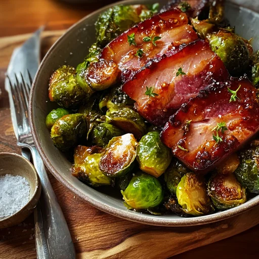 Maple Turkey Ham Brussels Sprouts offers a sweet and savory delight. Discover how to roast this easy, flavorful dish with my personal kitchen tips and tricks!