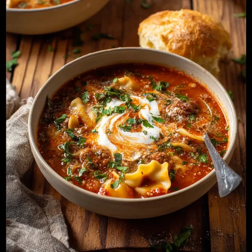Craving lasagna without the fuss? This Hearty Lasagna Soup delivers all the comforting flavors in one pot. My family's favorite, perfect for busy evenings.