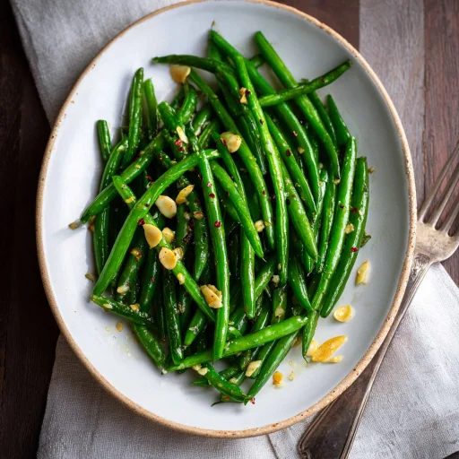 Garlic Sauteed Green Beans: Whip up this quick & easy side! Enjoy crisp-tender beans with savory garlic flavor. Your perfect weeknight veggie.