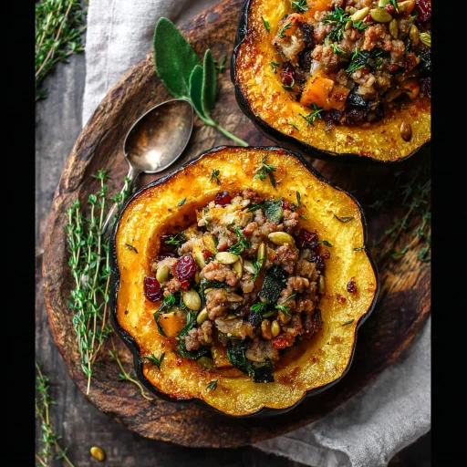 Hearty Sausage Stuffed Acorn Squash Recipe for Fall Nights