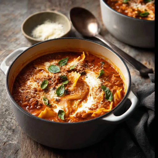 Whip up a comforting One Pot Lasagna Soup for dinner! This easy recipe brings all the classic flavors without the fuss. Perfect for busy weeknights.