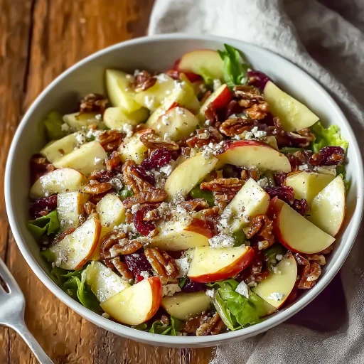 Whip up a refreshing apple salad! This tangy, sweet, and crunchy salad is my favorite for a light meal, full of fresh flavors and simple to make.