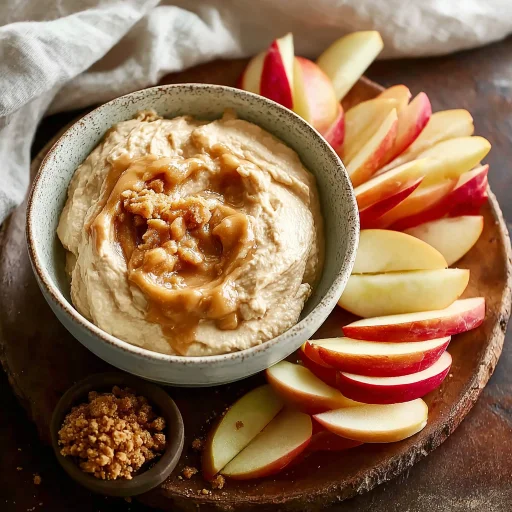 Toffee Apple Dip is a sweet, easy dessert perfect for gatherings. Learn my simple recipe for this irresistible treat, packed with caramel and toffee bits.