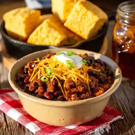 Cowboy Chili Recipe! Get ready for a rich, smoky beef and bean chili that’s perfect for a crowd or a cozy night in. Full of flavor and easy to make.