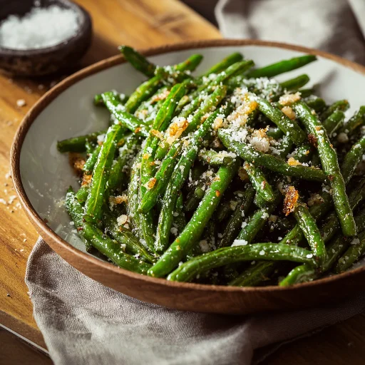 Parmesan Roasted Green Beans are a simple, flavorful side. My go-to recipe for tender-crisp beans with savory cheese, perfect for any weeknight dinner.
