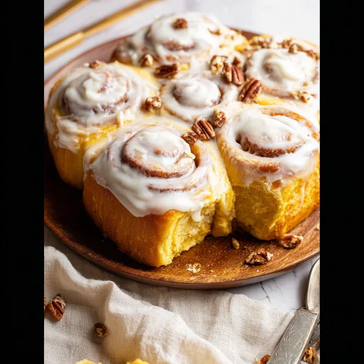 Fluffy Pumpkin Spice Cinnamon Rolls, a warm fall breakfast. Learn to make these spiced, sweet buns for a comforting start to your day.