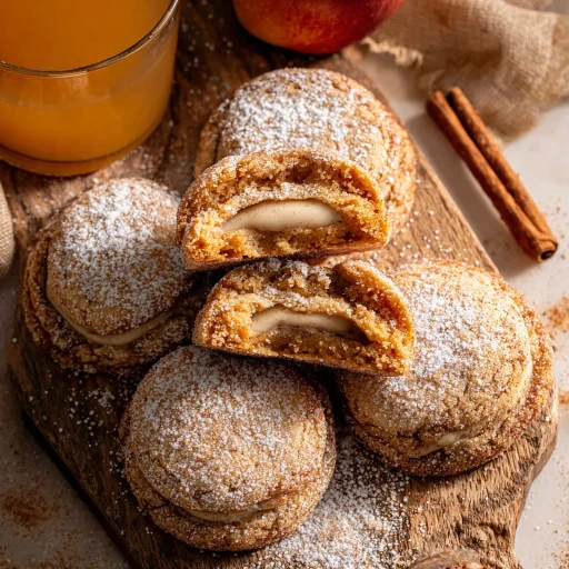 Apple Cider Cheesecake Cookies blend spiced cider with creamy cheesecake, creating irresistible fall bites. A personal favorite for autumn gatherings!