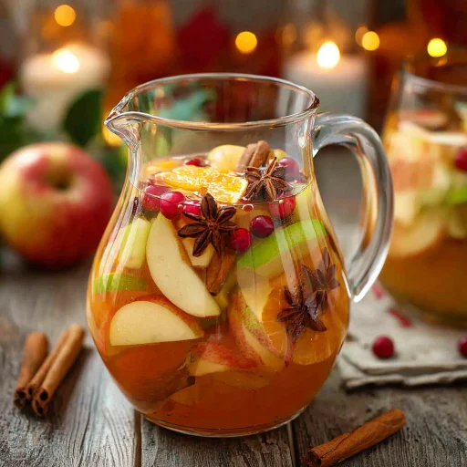 Spiced Apple Cider Sangria recipe: Your perfect fall drink! Enjoy warm spices, crisp apples, and wine for easy autumn entertaining.