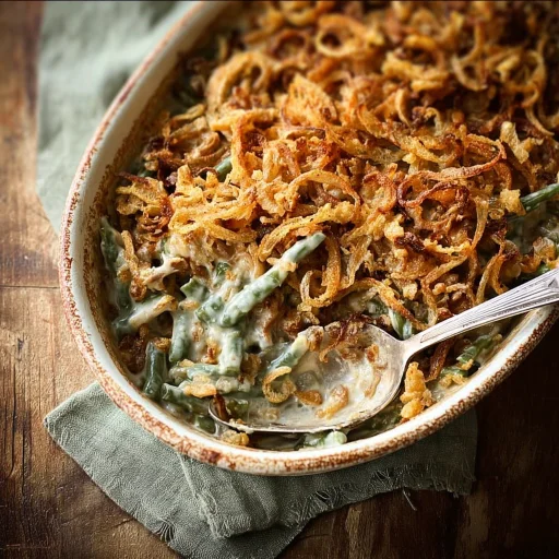 Our homestyle creamy green bean bake recipe brings comfort! Learn how to make this delightful side dish with fresh beans & homemade sauce.