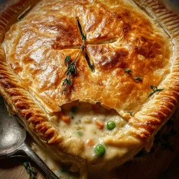 Homestyle Chicken Pot Pie: Flaky Crust, Creamy Filling