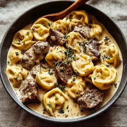 Cracked Garlic Steak Tortellini: A Hearty Weeknight Meal
