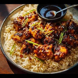 Tangy Honey BBQ Chicken Rice Skillet