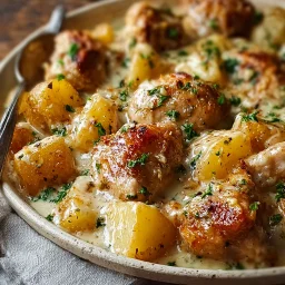 Hearty Garlic Parmesan Chicken & Potatoes Crockpot