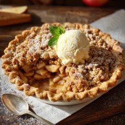 Homestyle Apple Crisp Pie: Golden Crumb Topping Recipe
