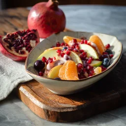 Winter Fruit Salad with Creamy Vanilla Dressing